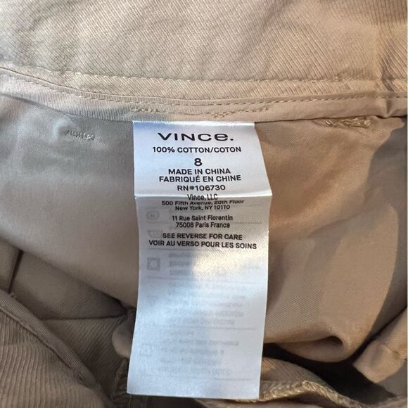 Vince Khaki Lightweight Cotton High Waisted Pants - Picture 5 of 5
